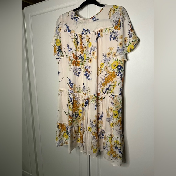Parker Floral Tiered Silk Blend Dress - Picture 8 of 11
